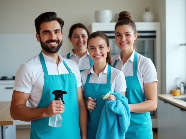 ASM Cleaning Limited professional team in clean uniform, smiling.